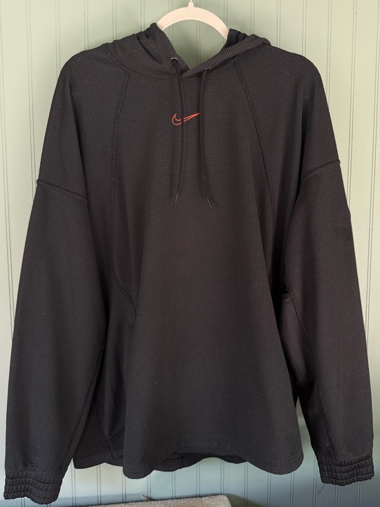 Nike Other - Nike Black Hooded Waffle-Knit Pullover Sweatshirt